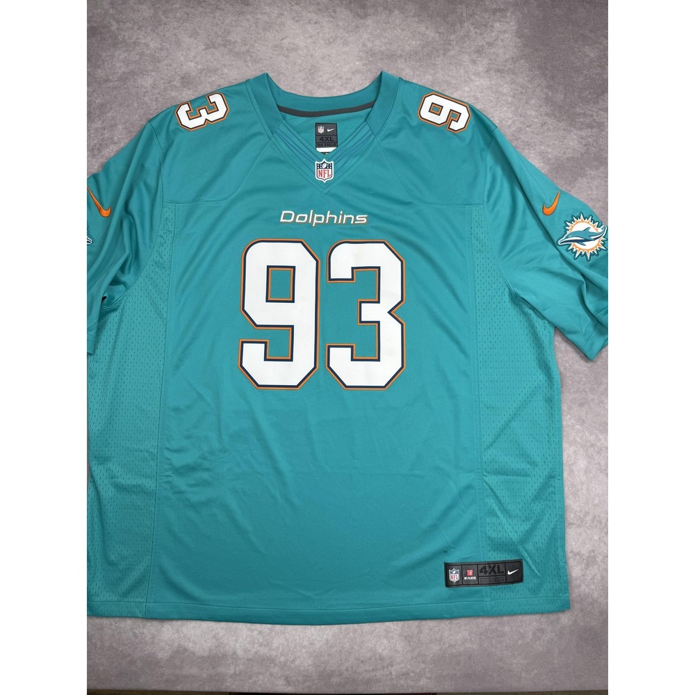 Miami Dolphins‎ Jersey Mens 4XL Aqua NFL Football Ndamukong Suh 93 Nike On Field